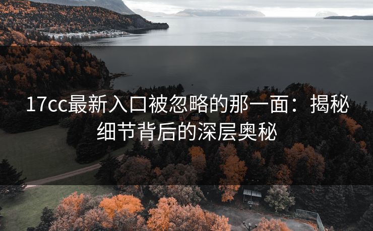 17cc最新入口被忽略的那一面：揭秘细节背后的深层奥秘
